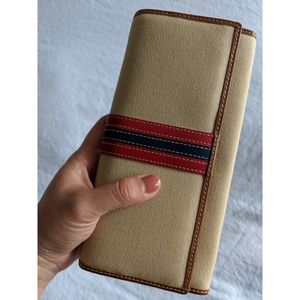 NWOT Coach Rare Rugby Striped Envelope Wallet
